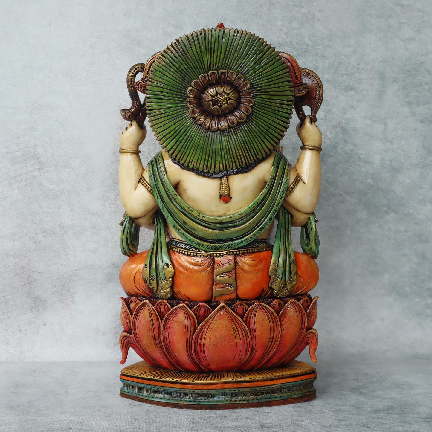 Ganesha Sitting On Lotus Base By Satgurus