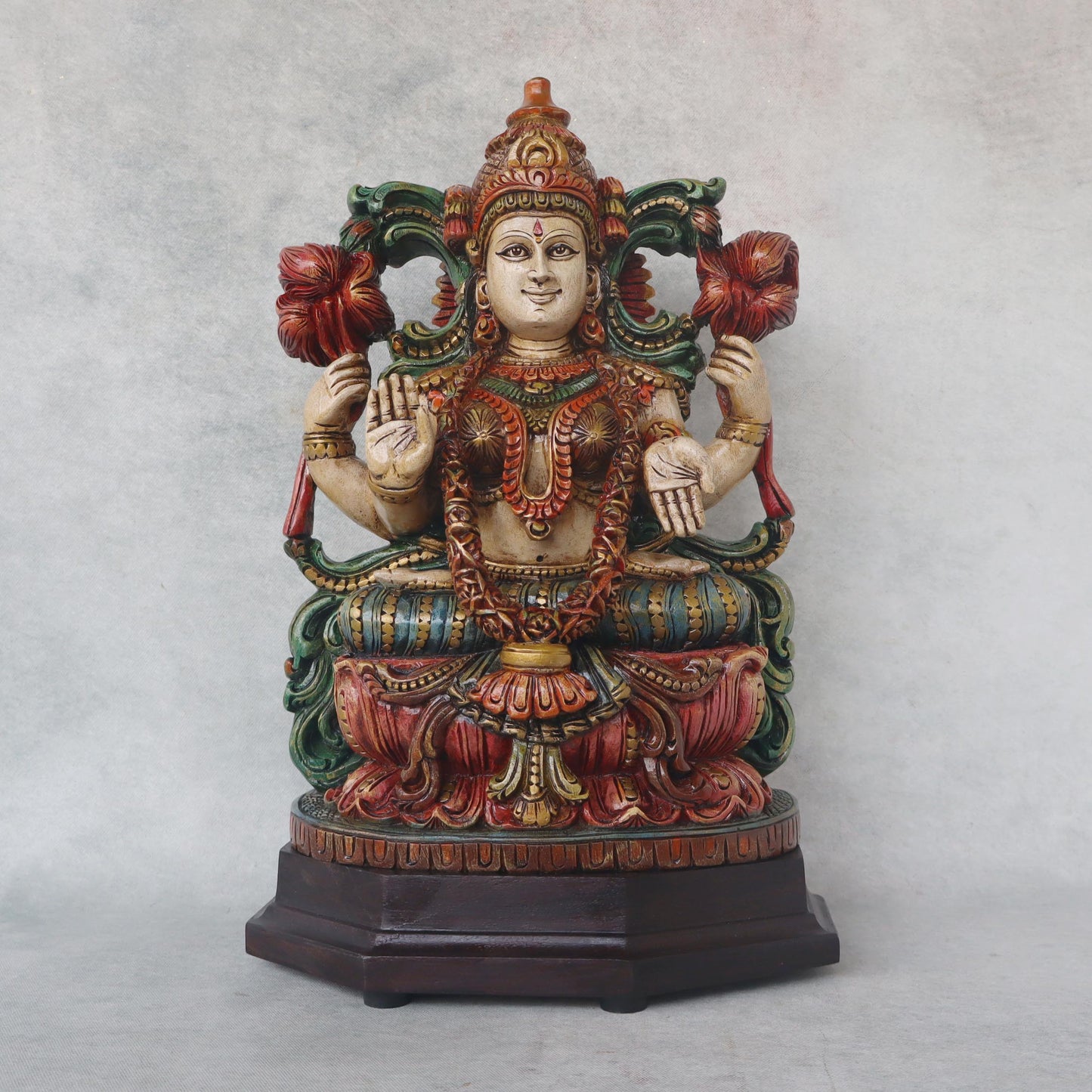 Laxmi Seated On Lotus Base by Satgurus