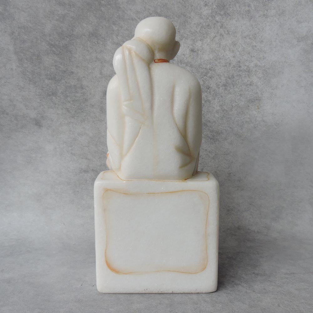 Marble Saibaba Sitting by Satgurus