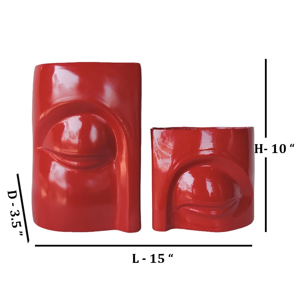 Eye Design Vase Sets / Red by Satgurus