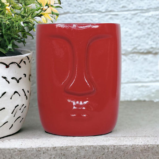 Red Face Vase by Satgurus