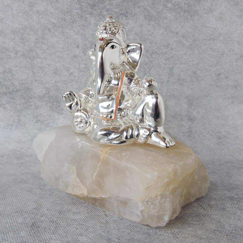 Nirmal Ganesha On Rose Quartz Pouty Luxe By Satgurus