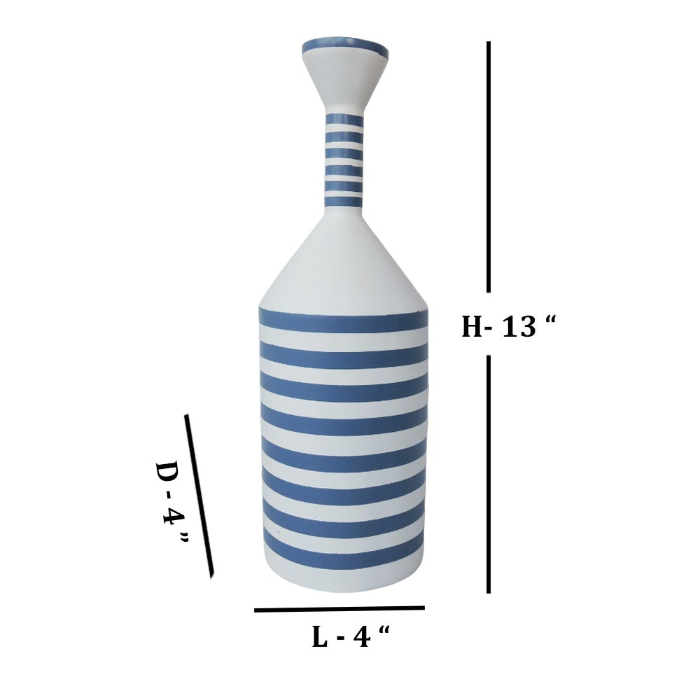 Bottle Blue Line Vase - By Satgurus