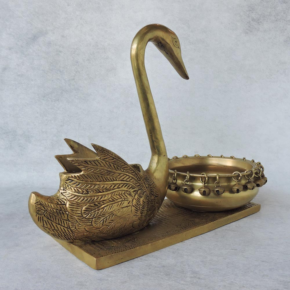 Brass Swan Urli by Satgurus