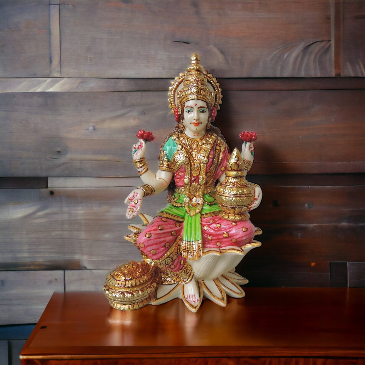 Laxmi On Lotus Base by Satgurus