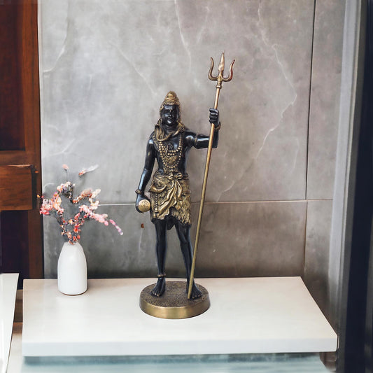 Brass Standing Shiva Black Gold by Satgurus