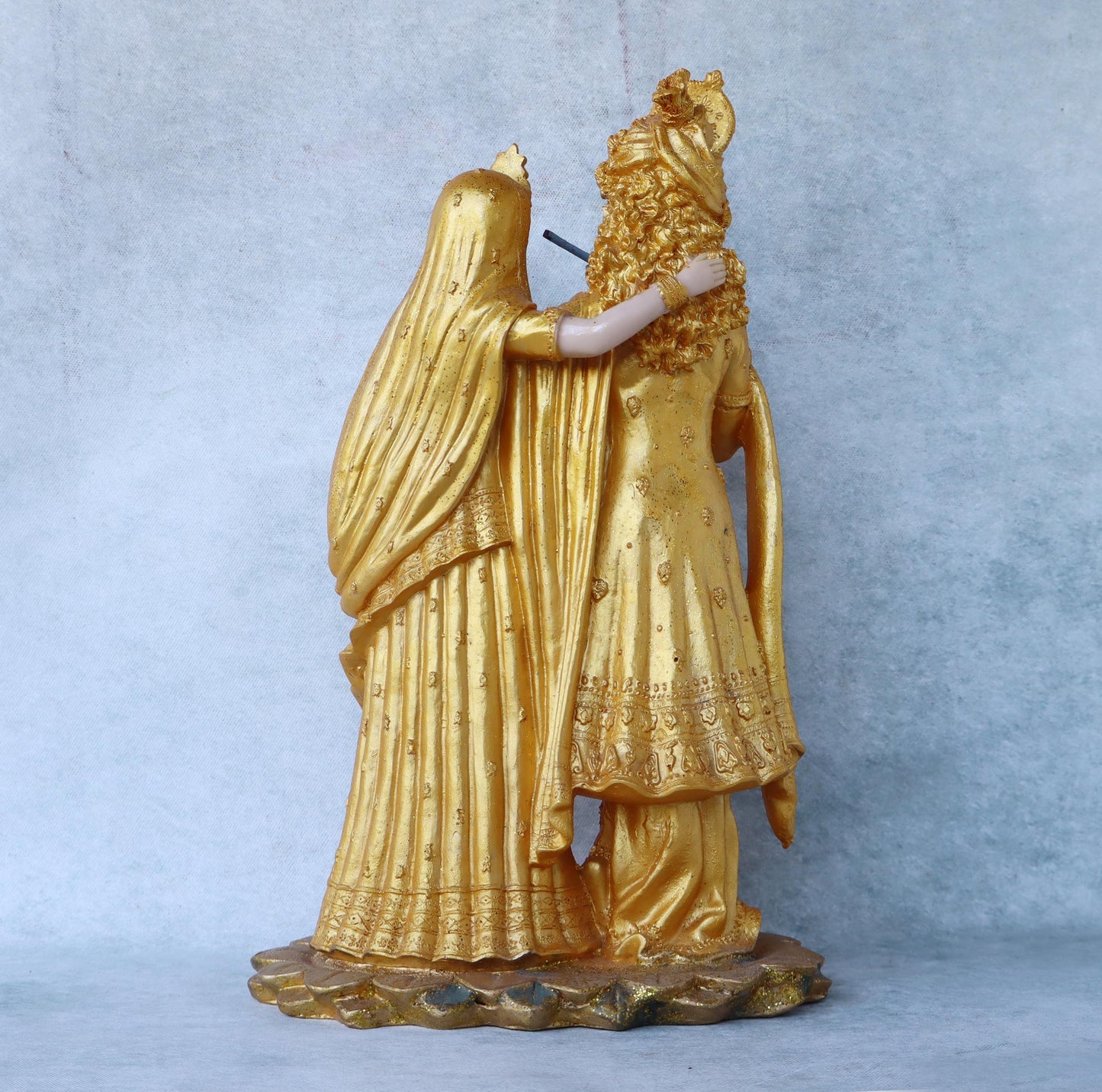 Radha Krishna on Lotus Base Gold SP22 by Satgurus
