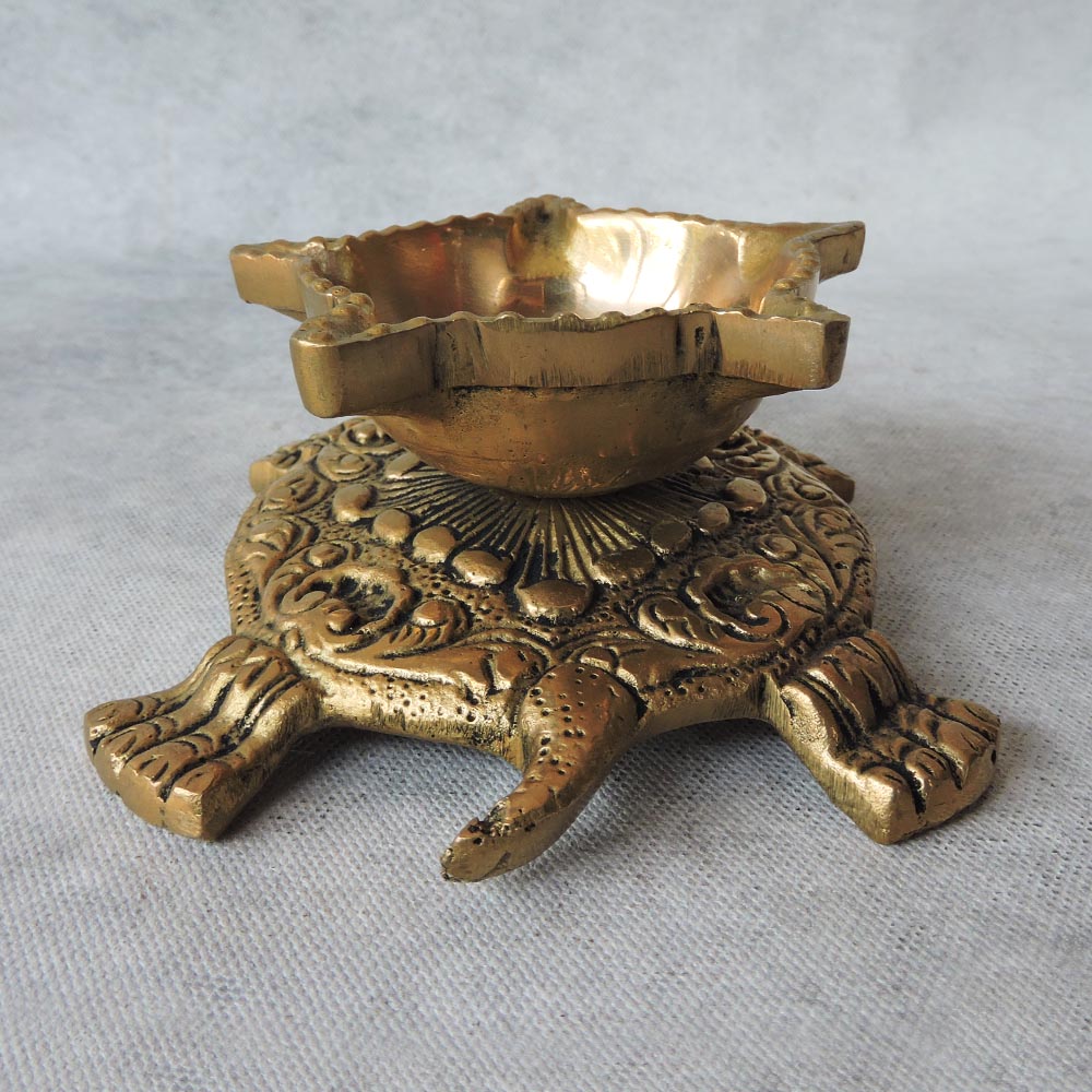 Tortoise With Diya On Top by Satgurus