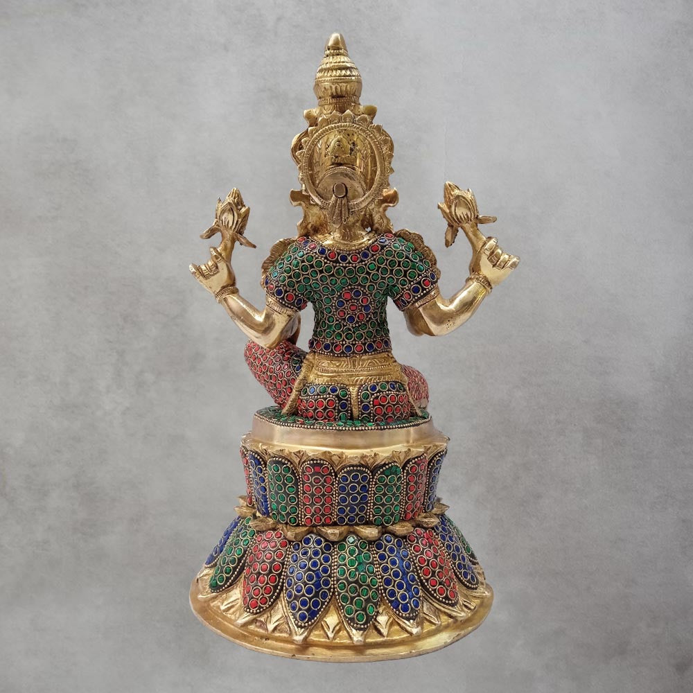 Brass Laxmi On Lotus by Satgurus