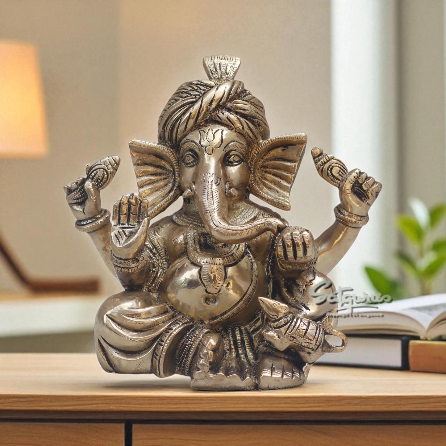 Brass Pagdi Ganesha A by Satgurus