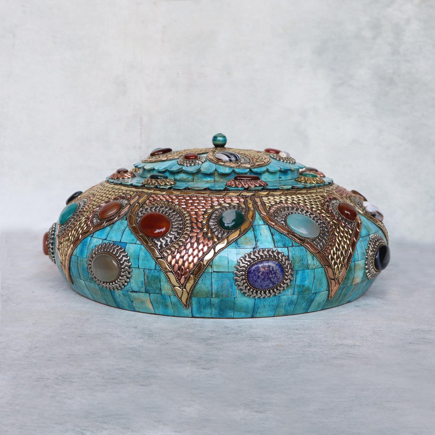 Tachriya Box With Stone Work / Blue by Satgurus