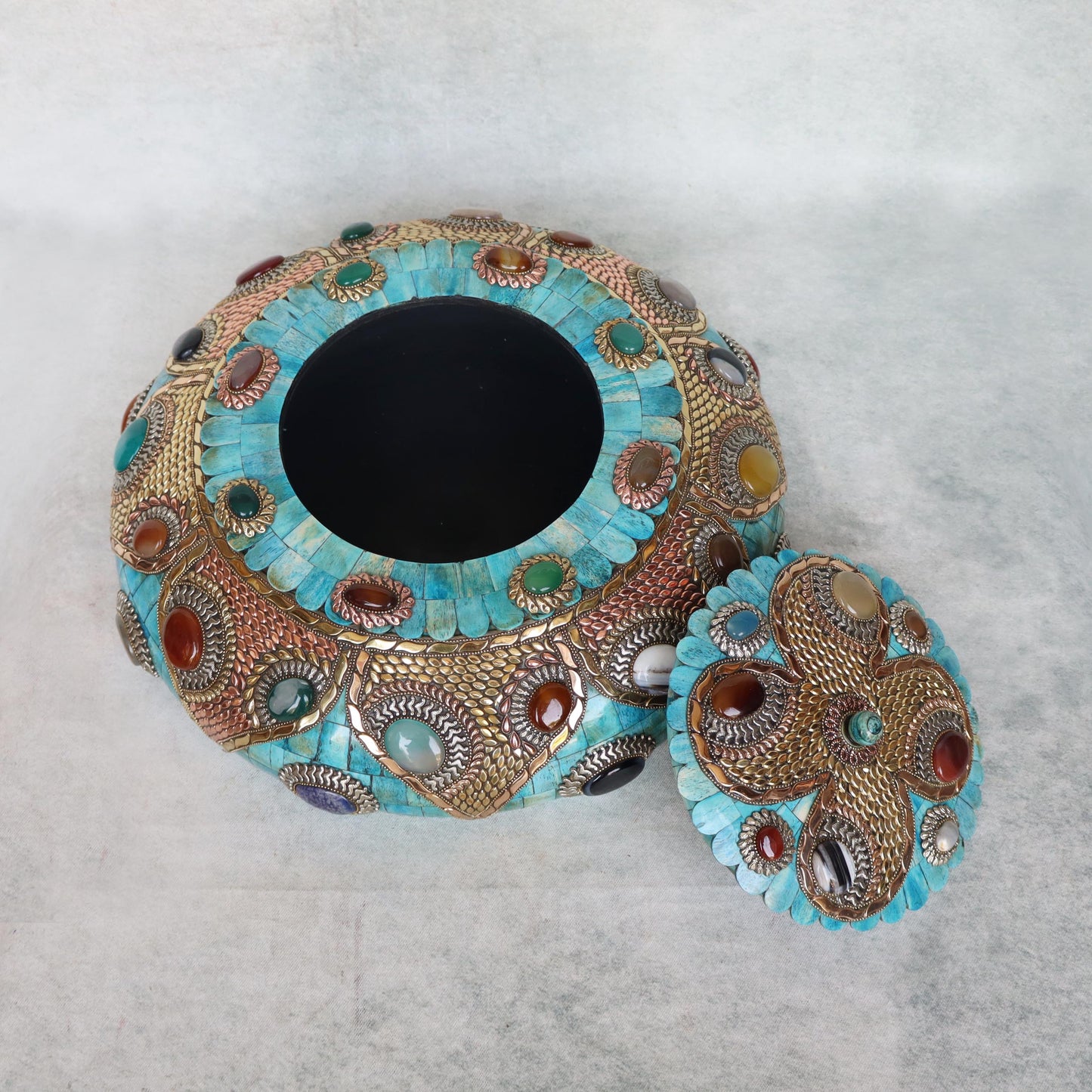 Tachriya Box With Stone Work / Blue by Satgurus
