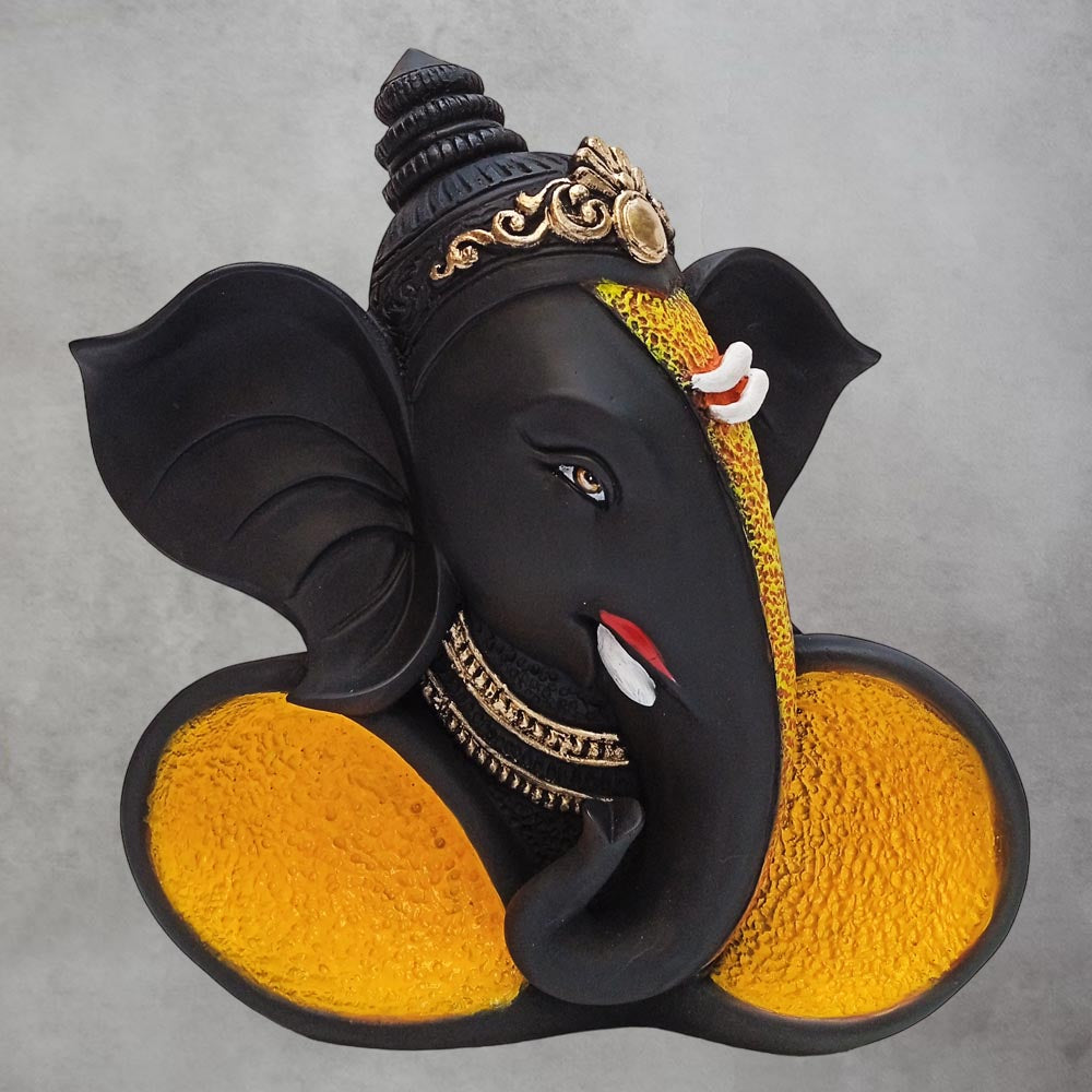 Side Face Ganesha Black / Orange by Satgurus