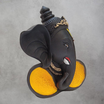 Side Face Ganesha Black / Orange by Satgurus