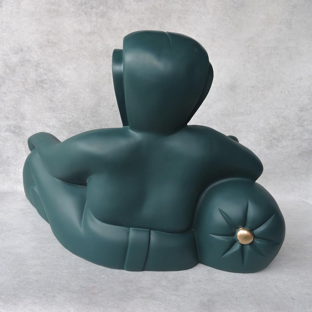 Resting Ganesha / Green Big by Satgurus