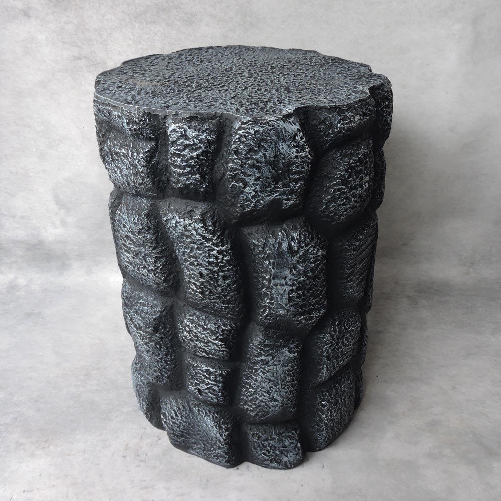 Stone Finish Stool / Black by Satgurus