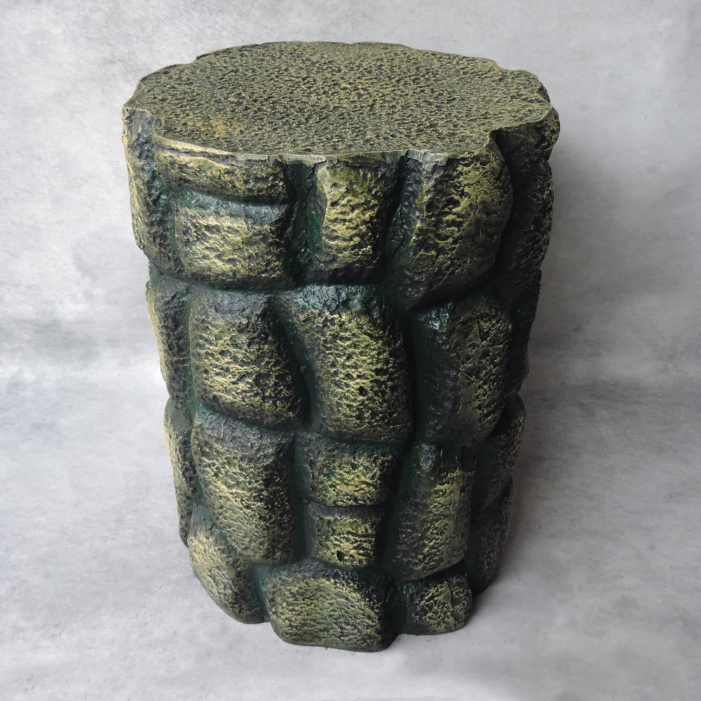 Stone Finish Stool / Green by Satgurus