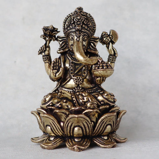 Ganesha Seated On Lotus by Satgurus