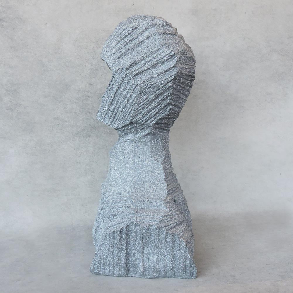 Rock Effect Face Sculpture in Grey by Satgurus