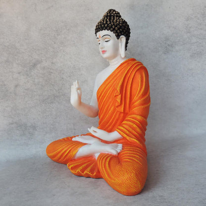 Mudra Buddha In Orange Finish by Satgurus