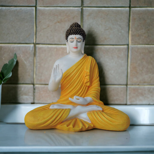Mudra Buddha In Yellow Finish by Satgurus