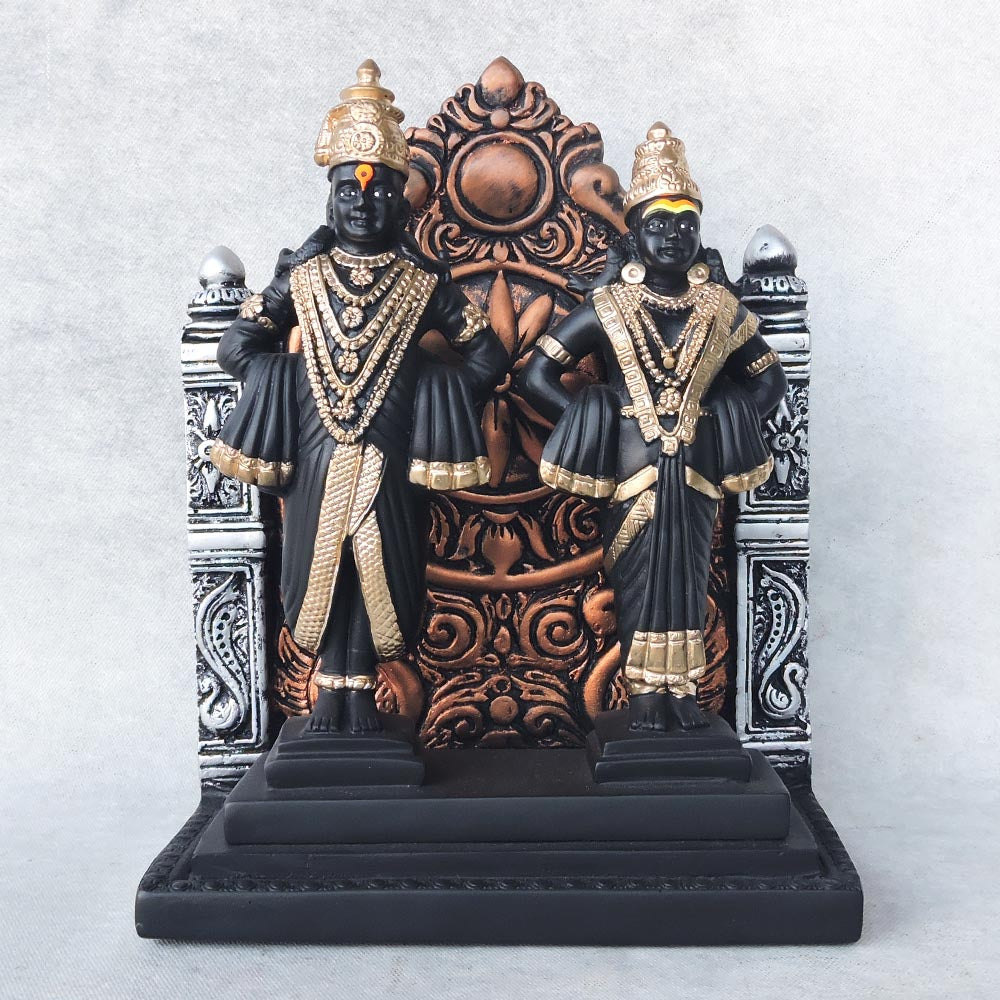Vitthal Rukmini Standing On Throne by Satgurus