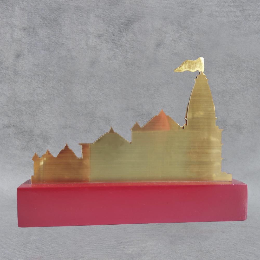 Ram Mandir Ayodha / Gold Finish by Satgurus