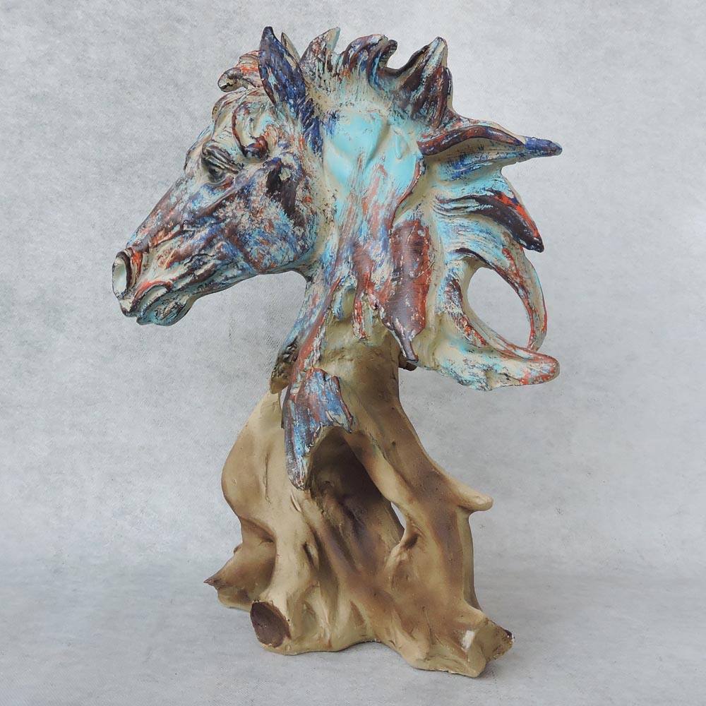 Modern Colourful Horse Bust by Satgurus