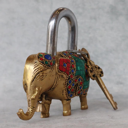 Elephant Padlock With Two Keys by Satgurus