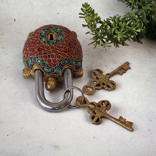 Tortoise Padlock With Two Keys by Satgurus