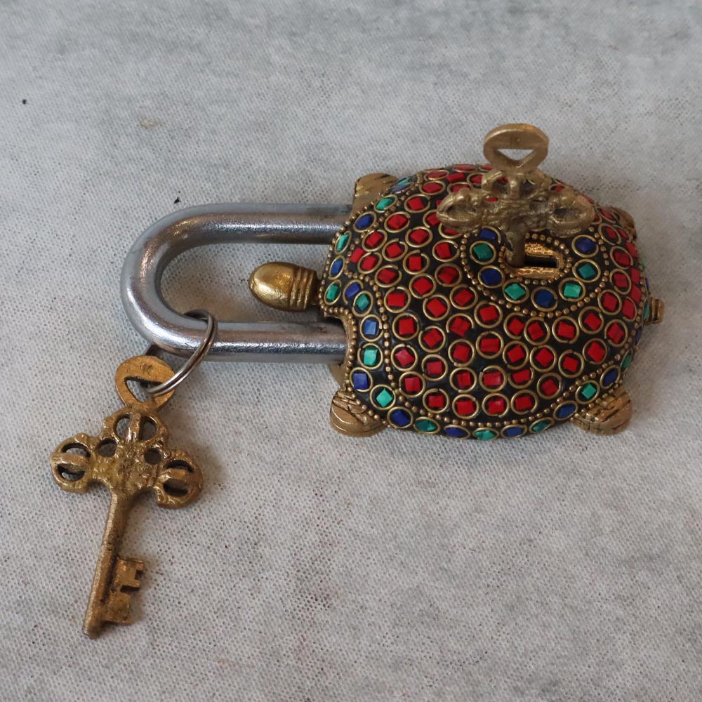 Tortoise Padlock With Two Keys by Satgurus