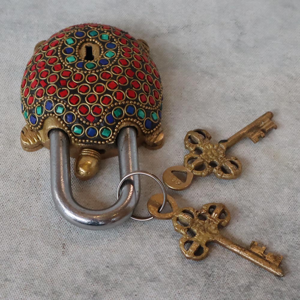 Tortoise Padlock With Two Keys by Satgurus
