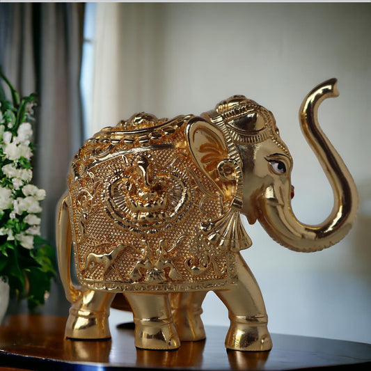 Vastu Elephant In Gold Finish by Satgurus
