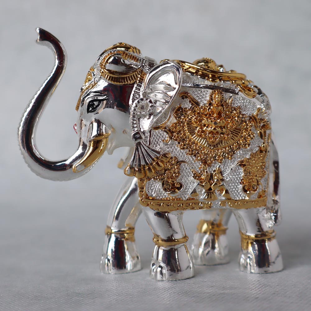 Vastu Elephant In Silver Finish by Satgurus