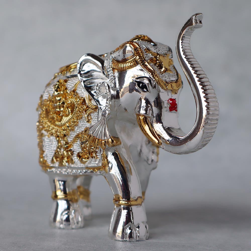 Vastu Elephant In Silver Finish by Satgurus