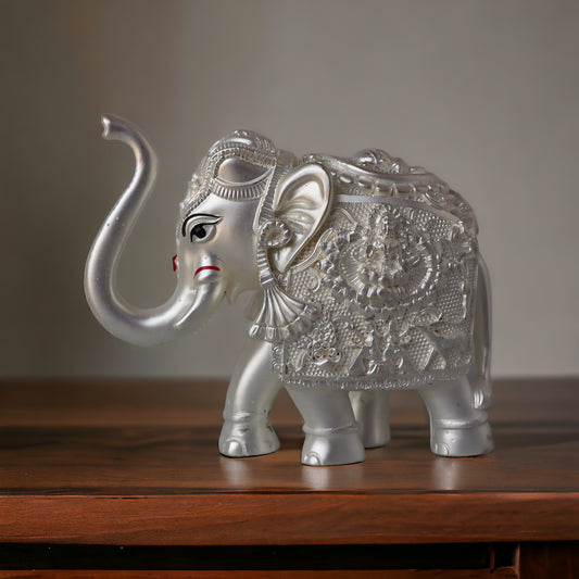 Vastu Elephant In Silver Matt Finish by Satgurus