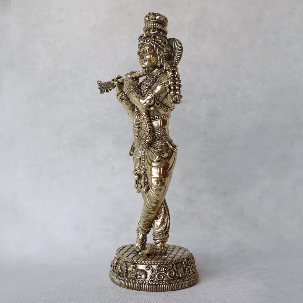 Ashtadhatu Krishna Playing Flute by Satgurus