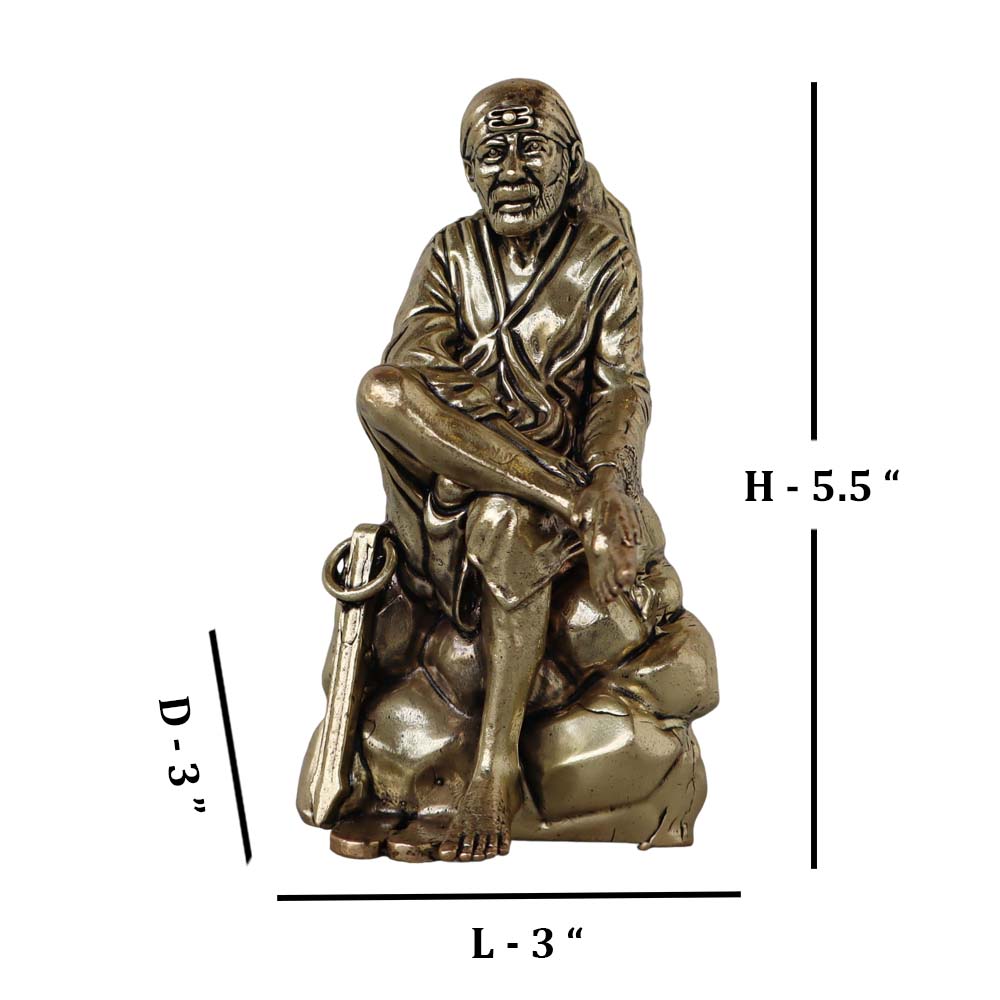 Ashtadhatu Sai Baba Sitting by Satgurus