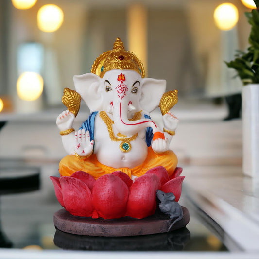 Lord Ganesha On Lotus by Satgurus