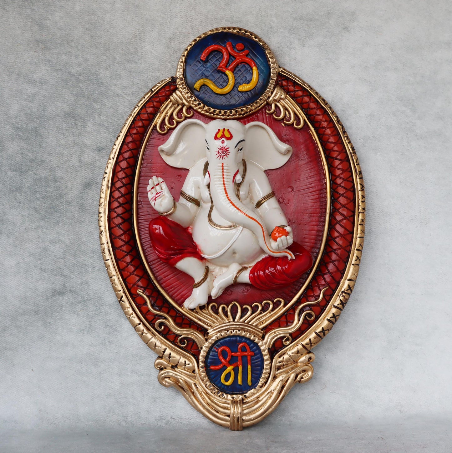 Ganesha On Oval Frame by Satgurus