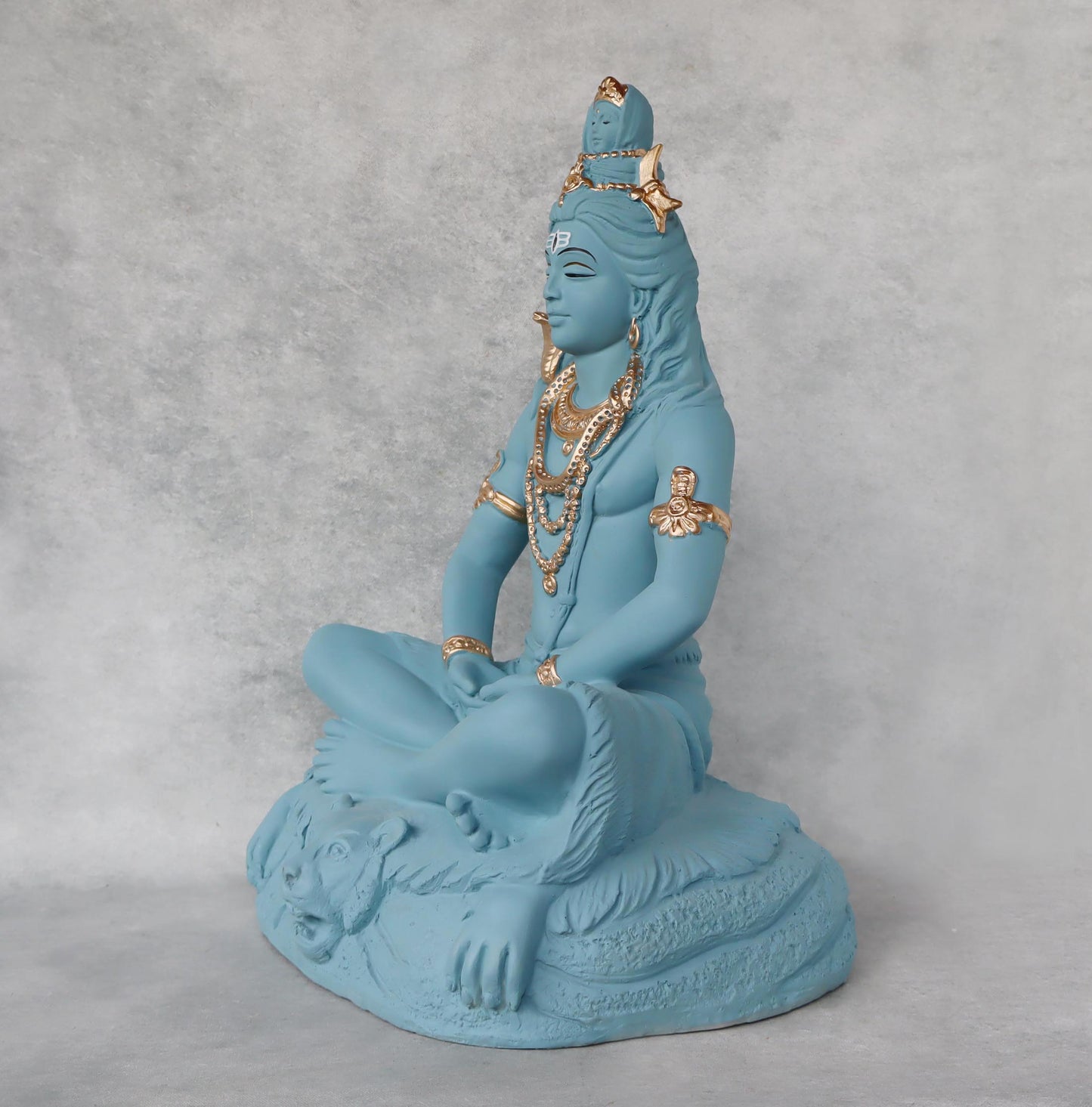 Shiva Meditating in Pastel Blue by Satgurus