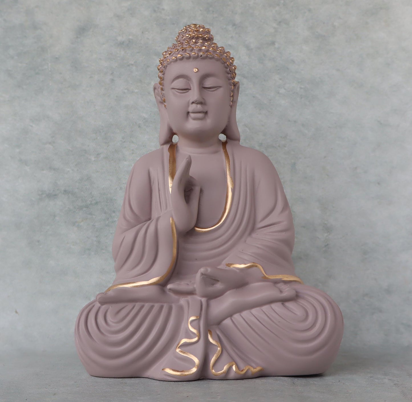 Mini Buddha In Abhaya Mudra / Rose Mauve by Satgurus