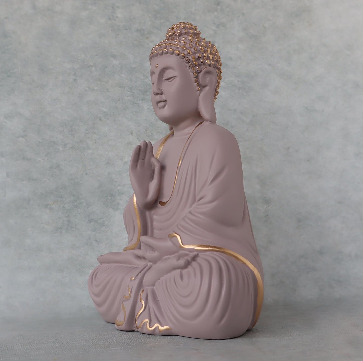 Mini Buddha In Abhaya Mudra / Rose Mauve by Satgurus