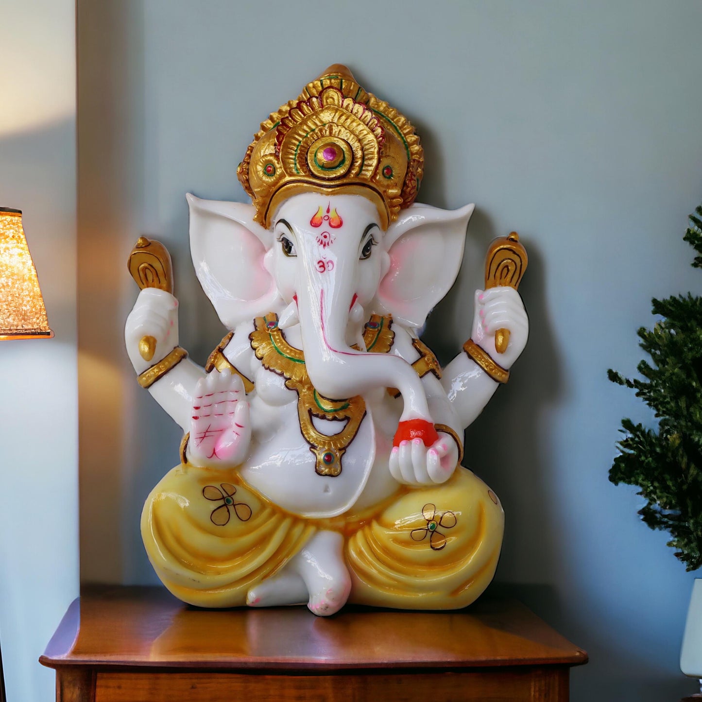 Crown Ganesha Idol Pastel Series by Satgurus