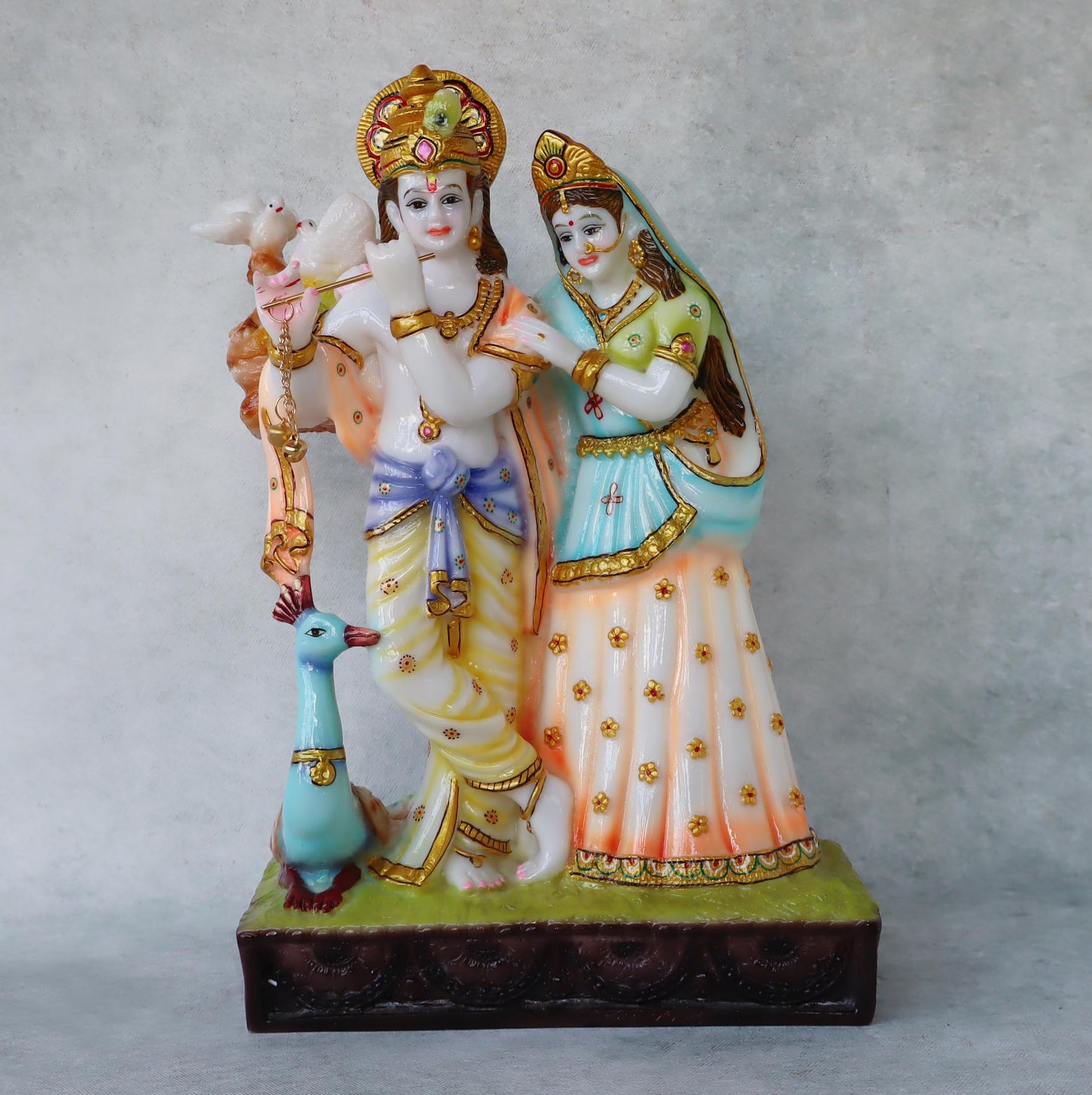 Radha Krishna With Peacock by Satgurus
