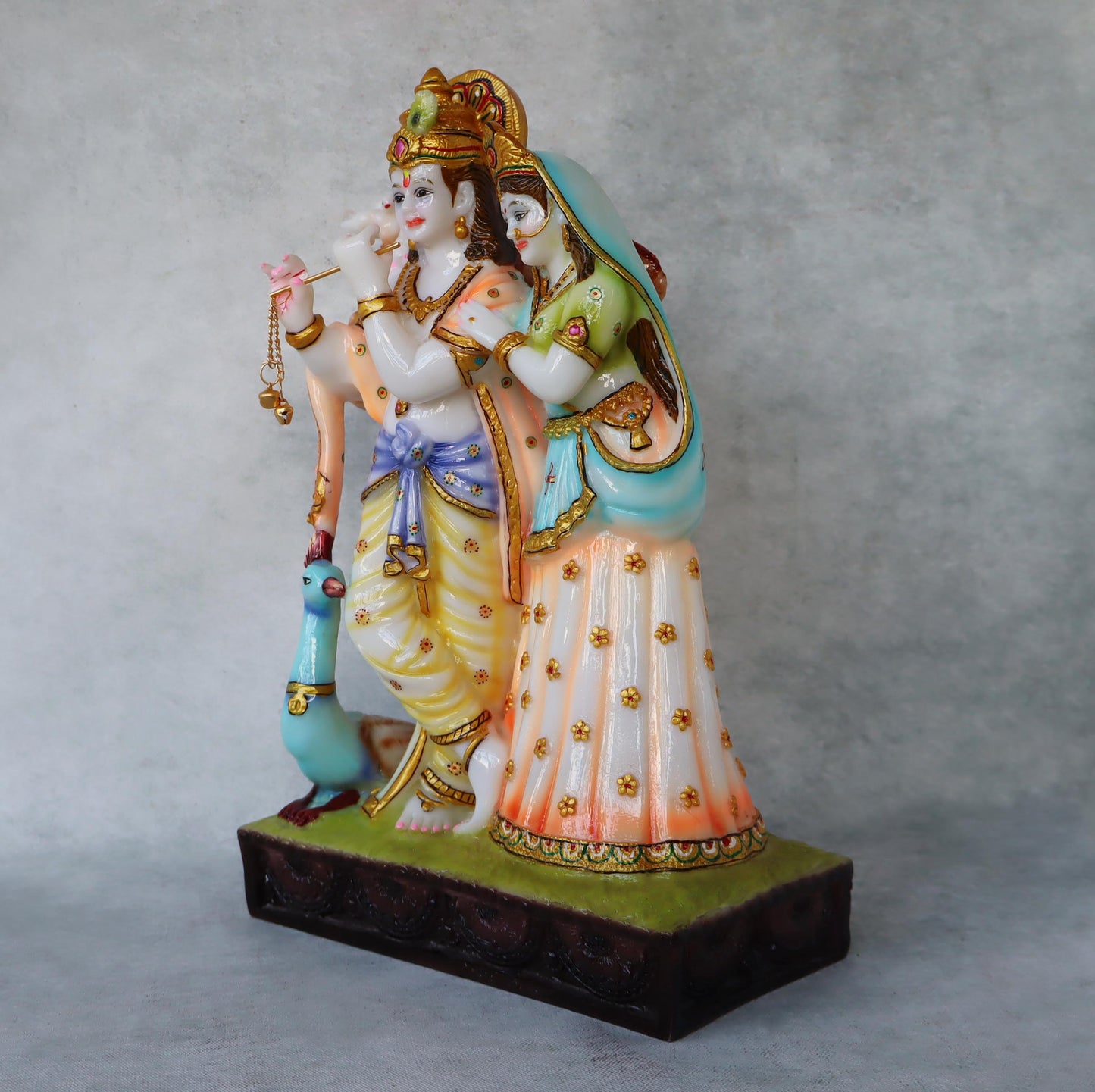Radha Krishna With Peacock Pastel Series by Satgurus