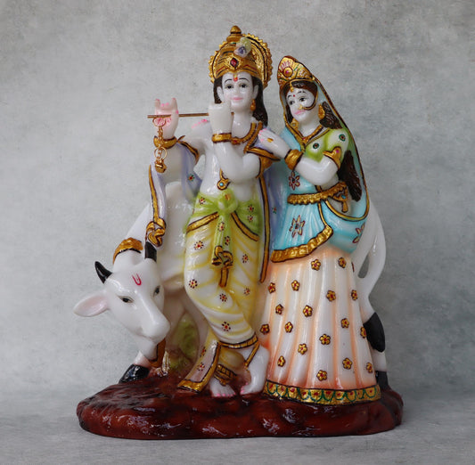 Radha Krishna With Cow Idol by Satgurus
