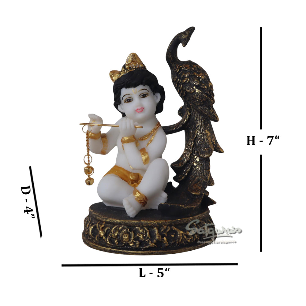Balkrishna With Peacock by Satgurus