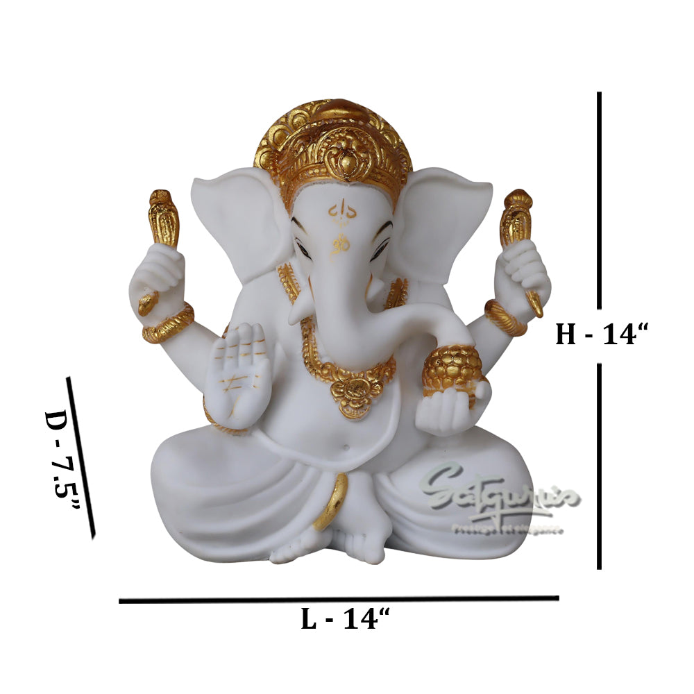 Mukut Ganesha Idol by Satgurus
