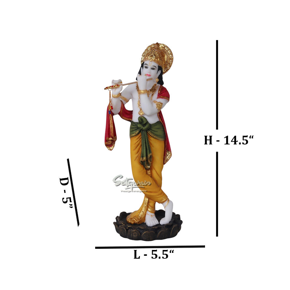 Lord Krishna On Lotus Base by Satgurus